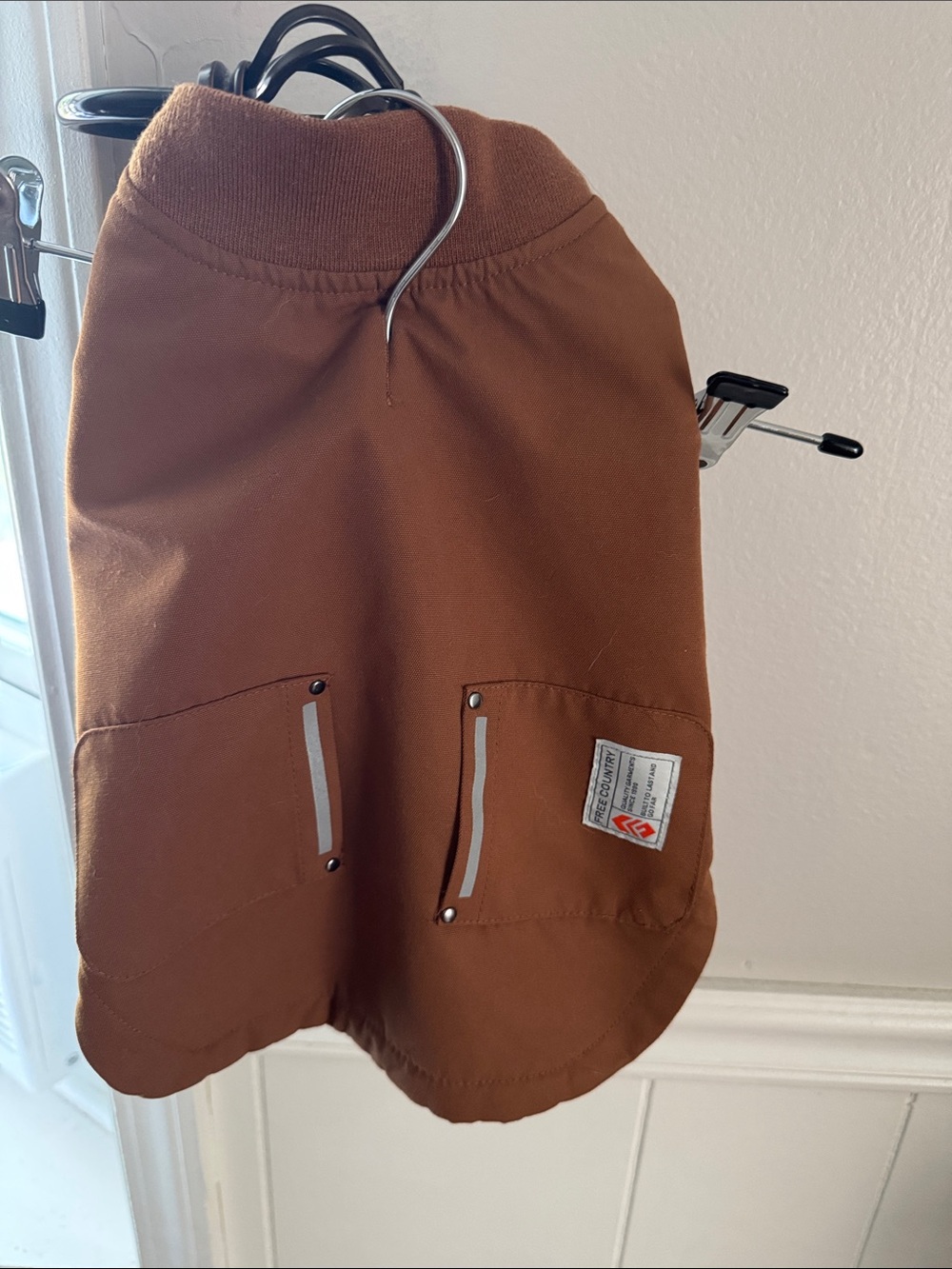 Brown Reflective Pocket Dog Jacket